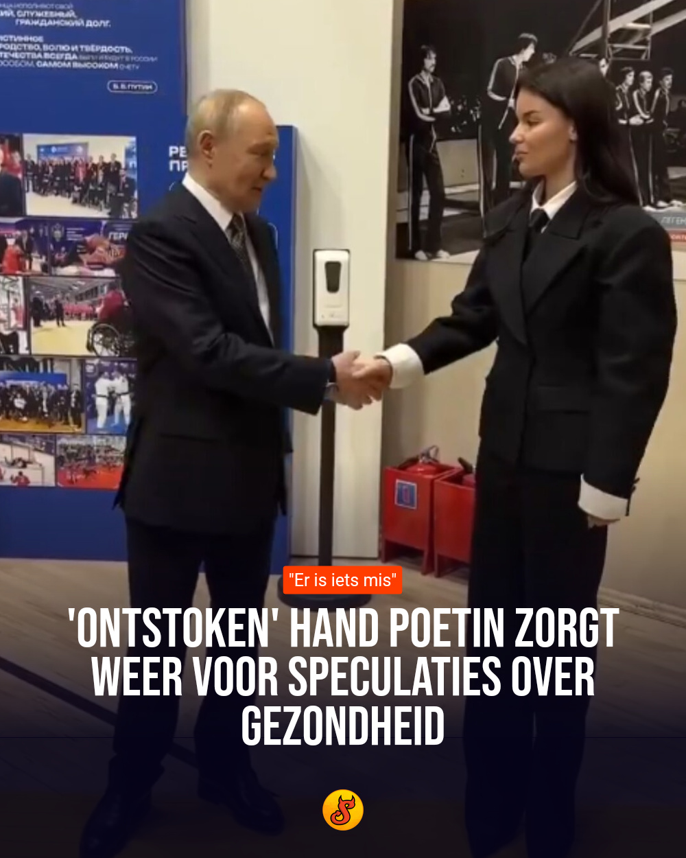 'Ontstoken' hand Poetin zorgt weer voor speculaties over gezondheid