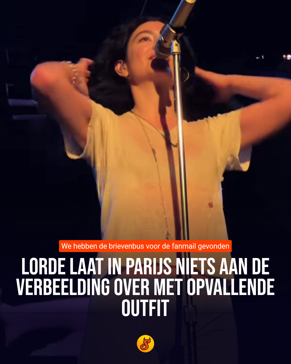 Lorde laat in Parijs niets aan de verbeelding over met opvallende outfit