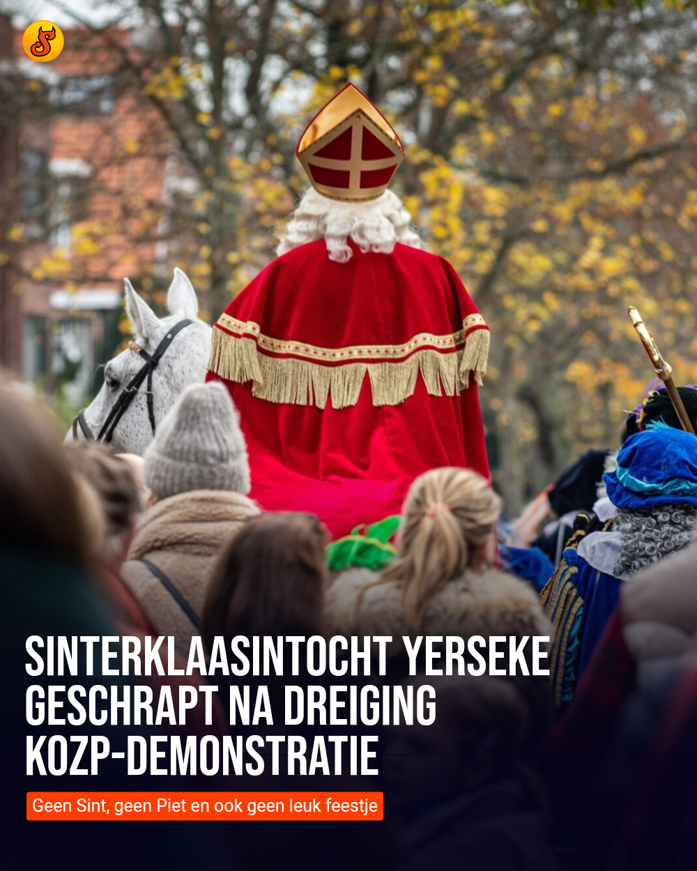 Sinterklaasintocht Yerseke geschrapt na dreiging KOZP-demonstratie