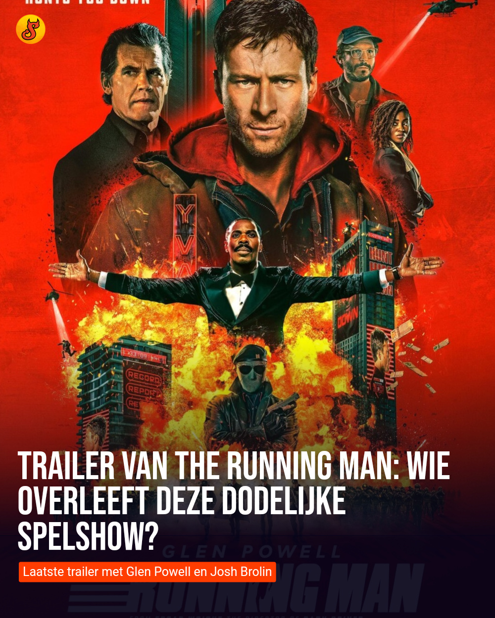 Trailer van The Running Man: wie overleeft deze dodelijke spelshow?