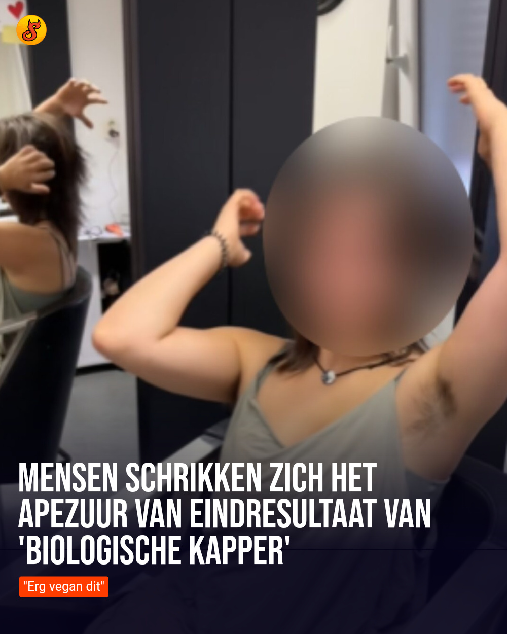 Mensen schrikken zich het apezuur van eindresultaat van 'biologische kapper'