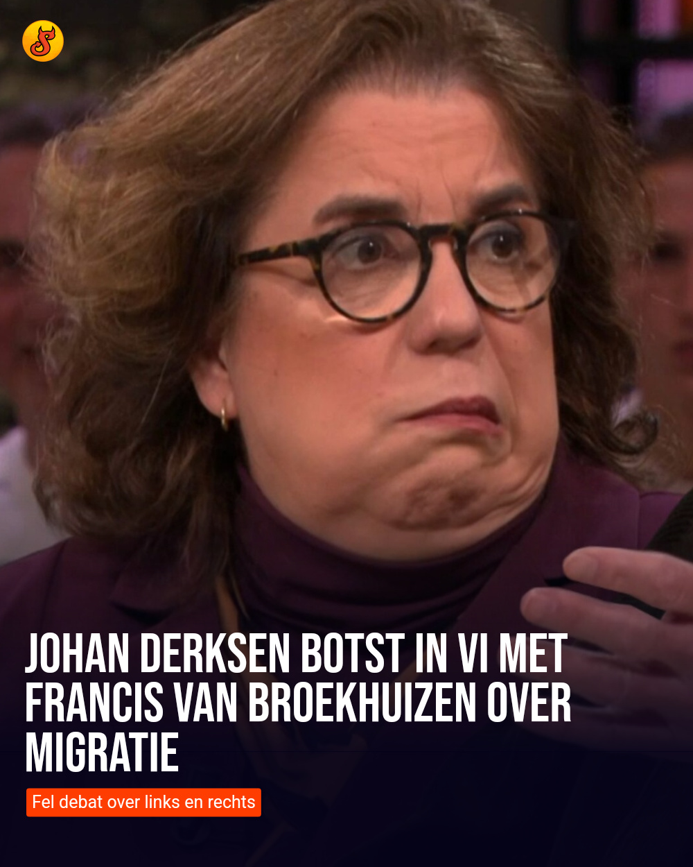 Johan Derksen botst in VI met Francis van Broekhuizen over migratie