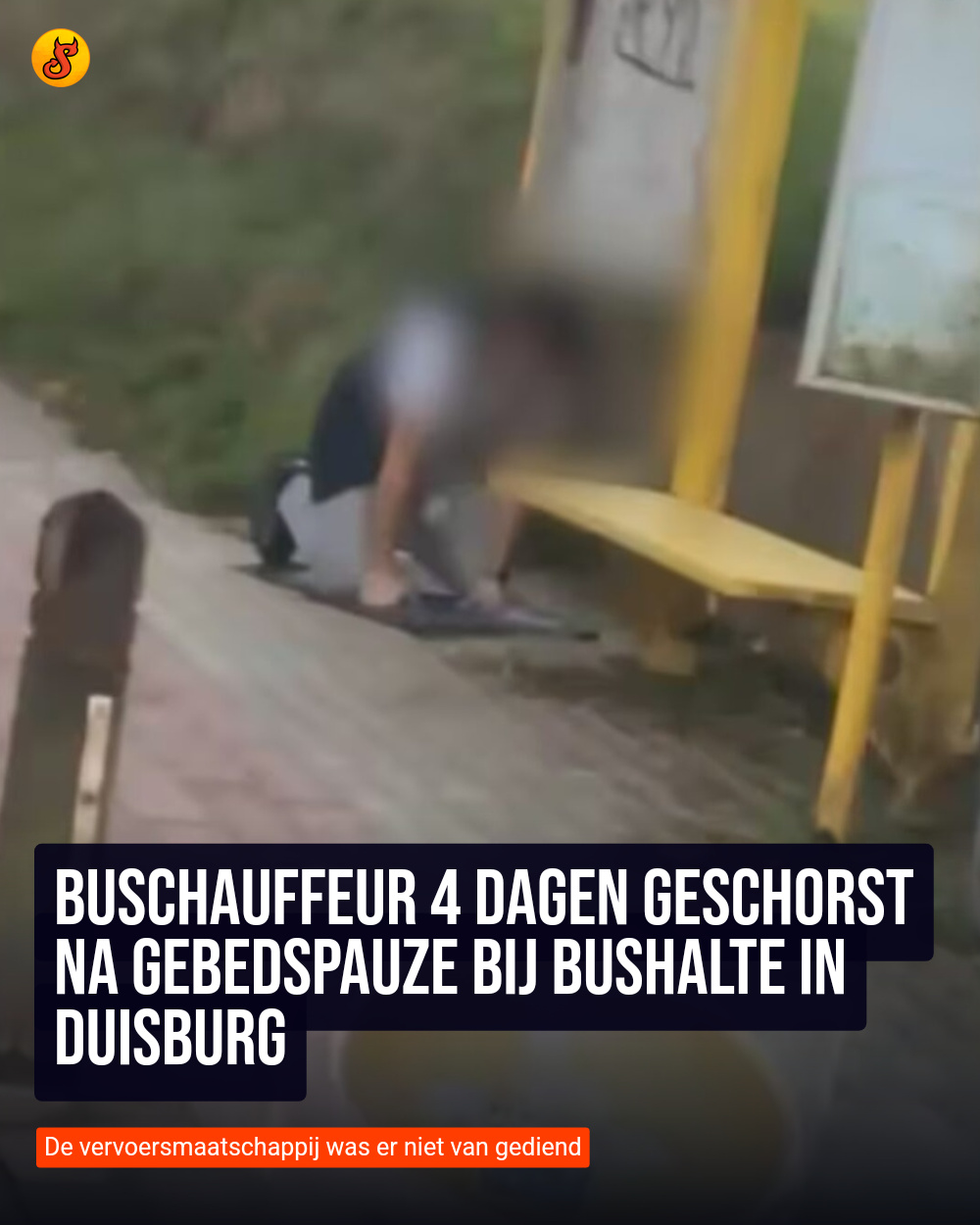 Buschauffeur 4 dagen geschorst na gebedspauze bij bushalte in Duisburg