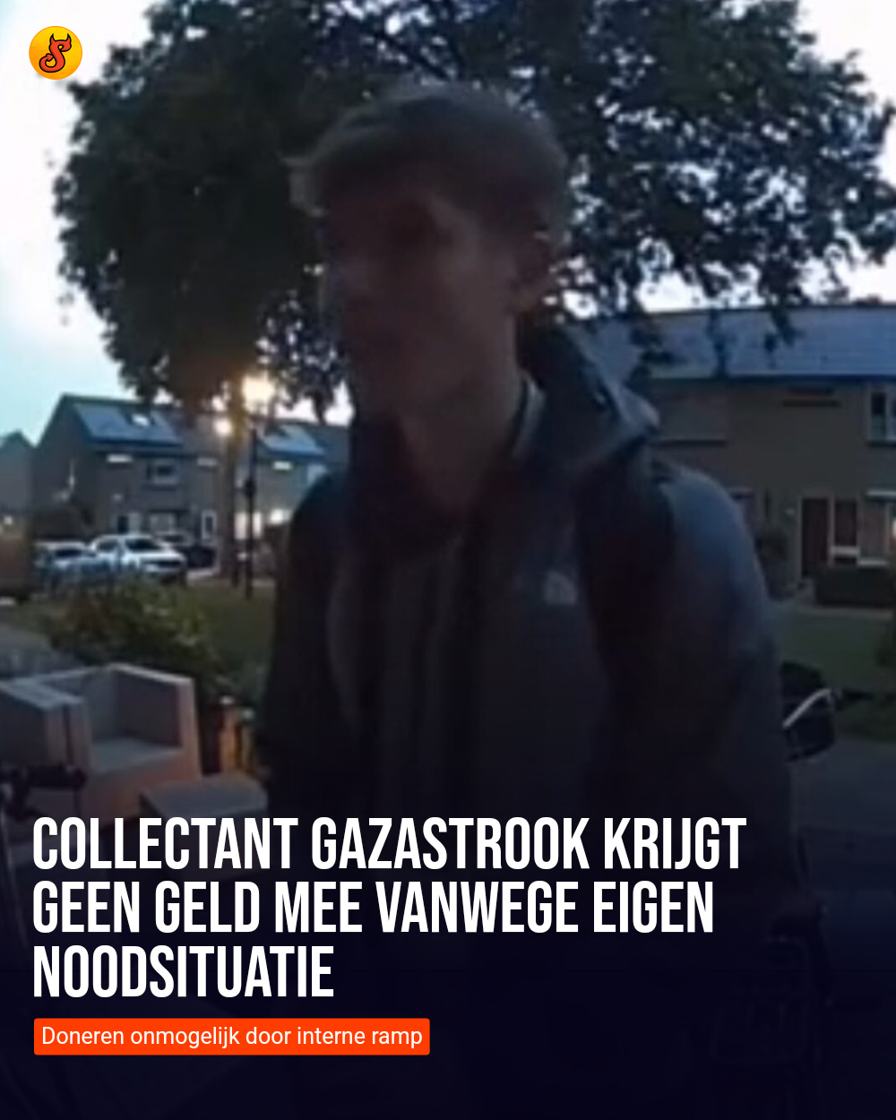 Collectant Gazastrook krijgt geen geld mee vanwege eigen noodsituatie