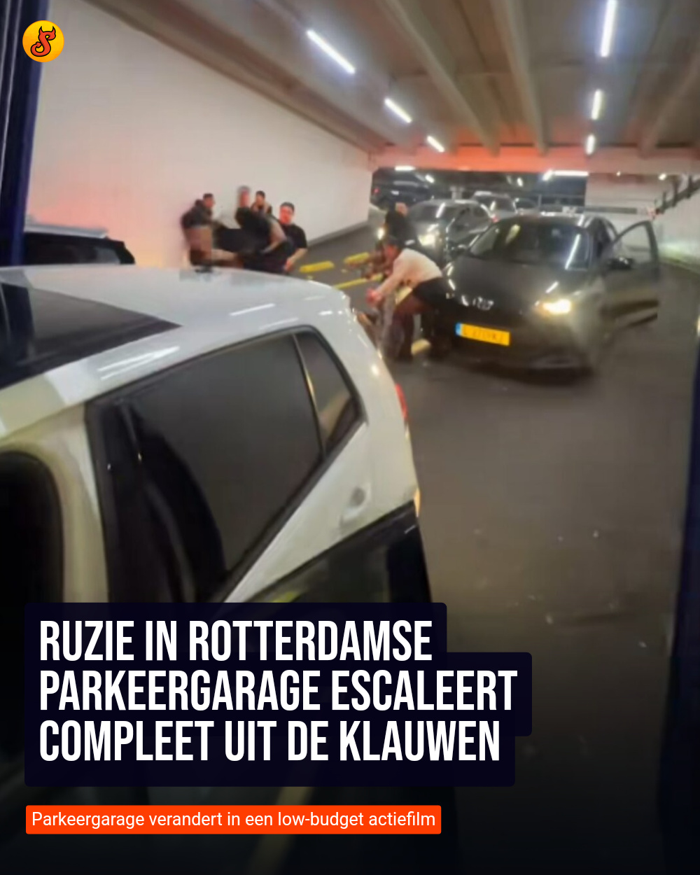 Ruzie in Rotterdamse parkeergarage escaleert compleet uit de klauwen