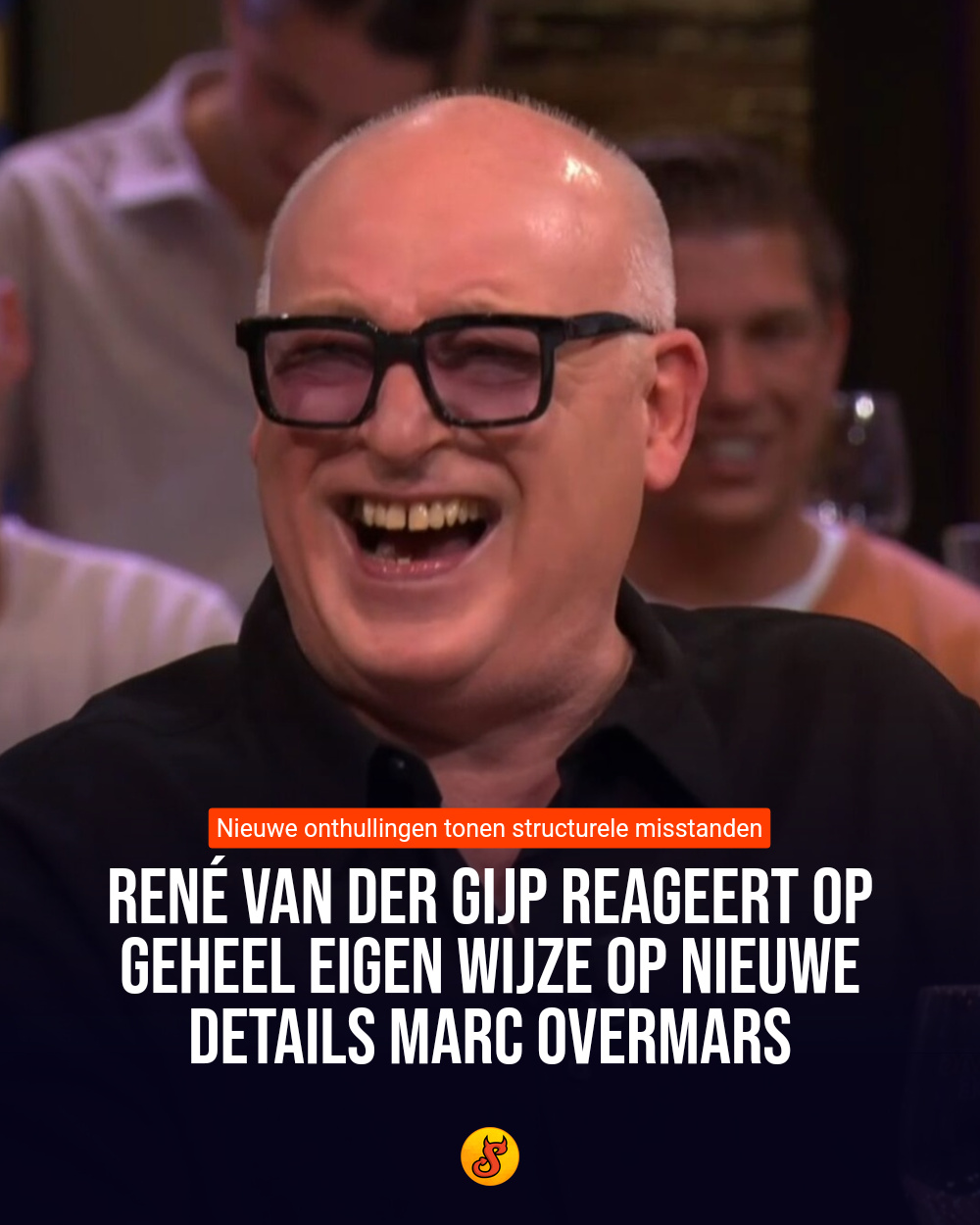 René van der Gijp reageert op geheel eigen wijze op nieuwe details Marc Overmars