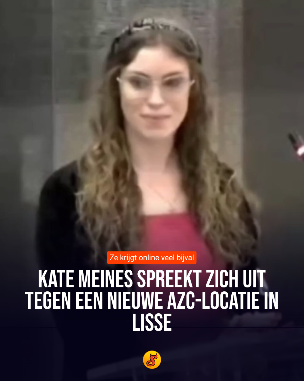 Kate Meines spreekt zich uit tegen een nieuwe azc-locatie in Lisse