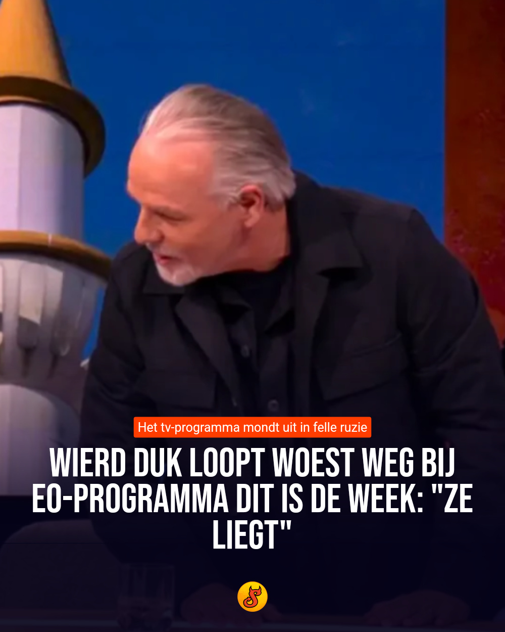 Wierd Duk loopt woest weg bij EO-programma Dit is de Week: "Ze liegt"