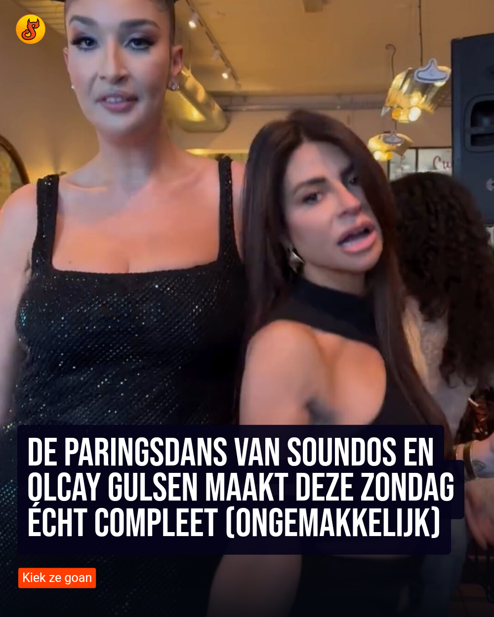 De paringsdans van Soundos en Olcay Gulsen maakt deze zondag écht compleet (ongemakkelijk)