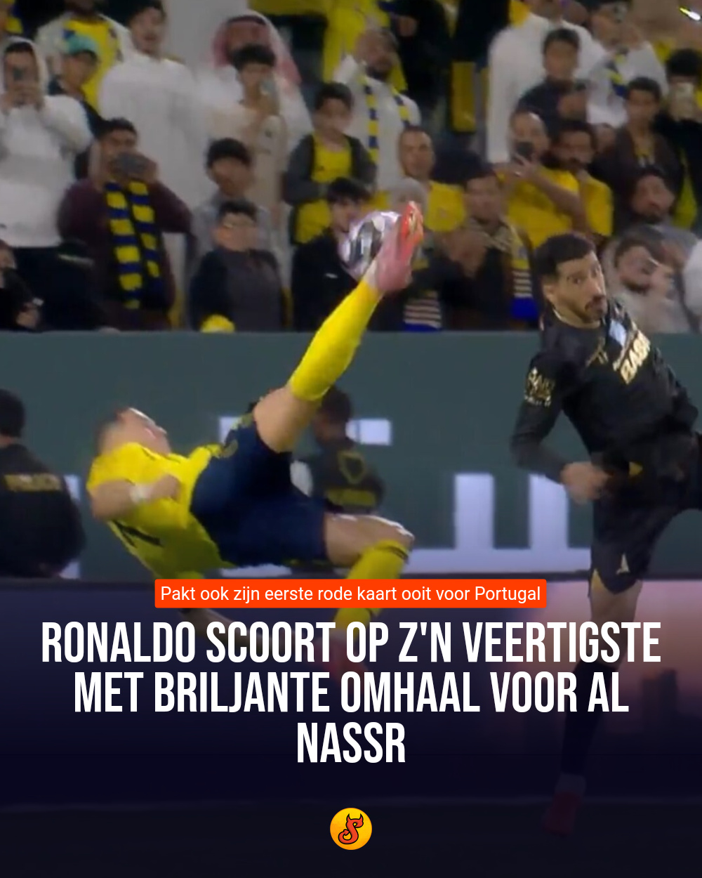 Ronaldo scoort op z'n veertigste met briljante omhaal voor Al Nassr