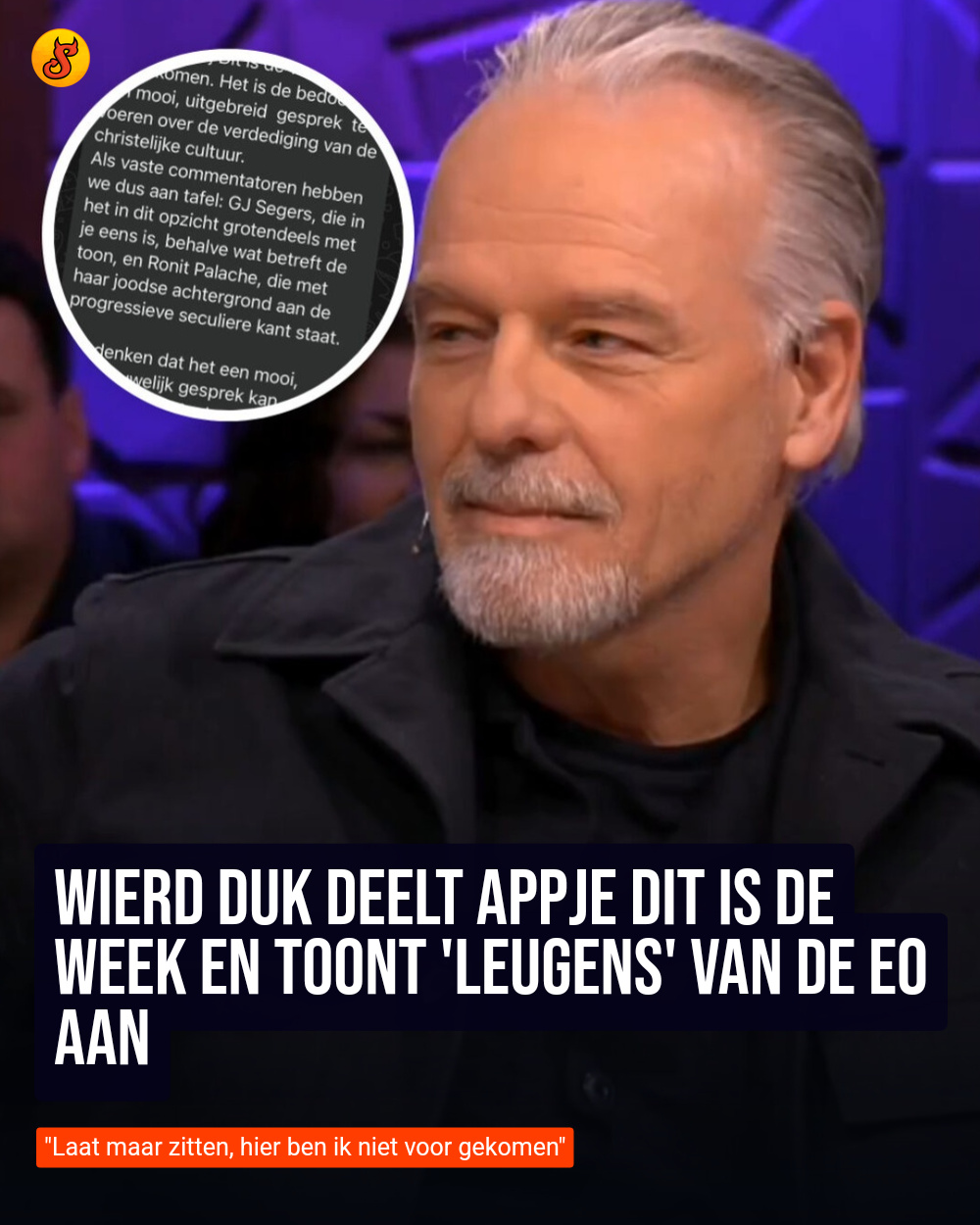 Wierd Duk deelt appje Dit is de Week en toont 'leugens' van de EO aan