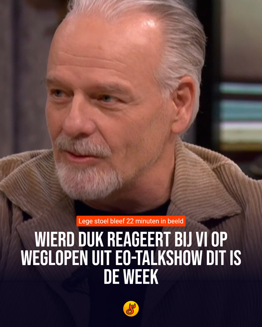 Wierd Duk reageert bij VI op weglopen uit EO-talkshow Dit is de week