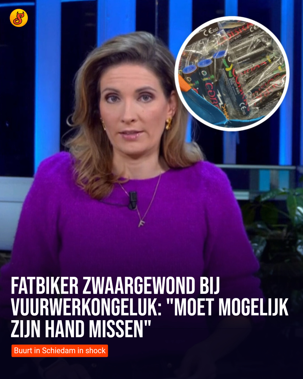 Fatbiker zwaargewond bij vuurwerkongeluk: "Moet mogelijk zijn hand missen"