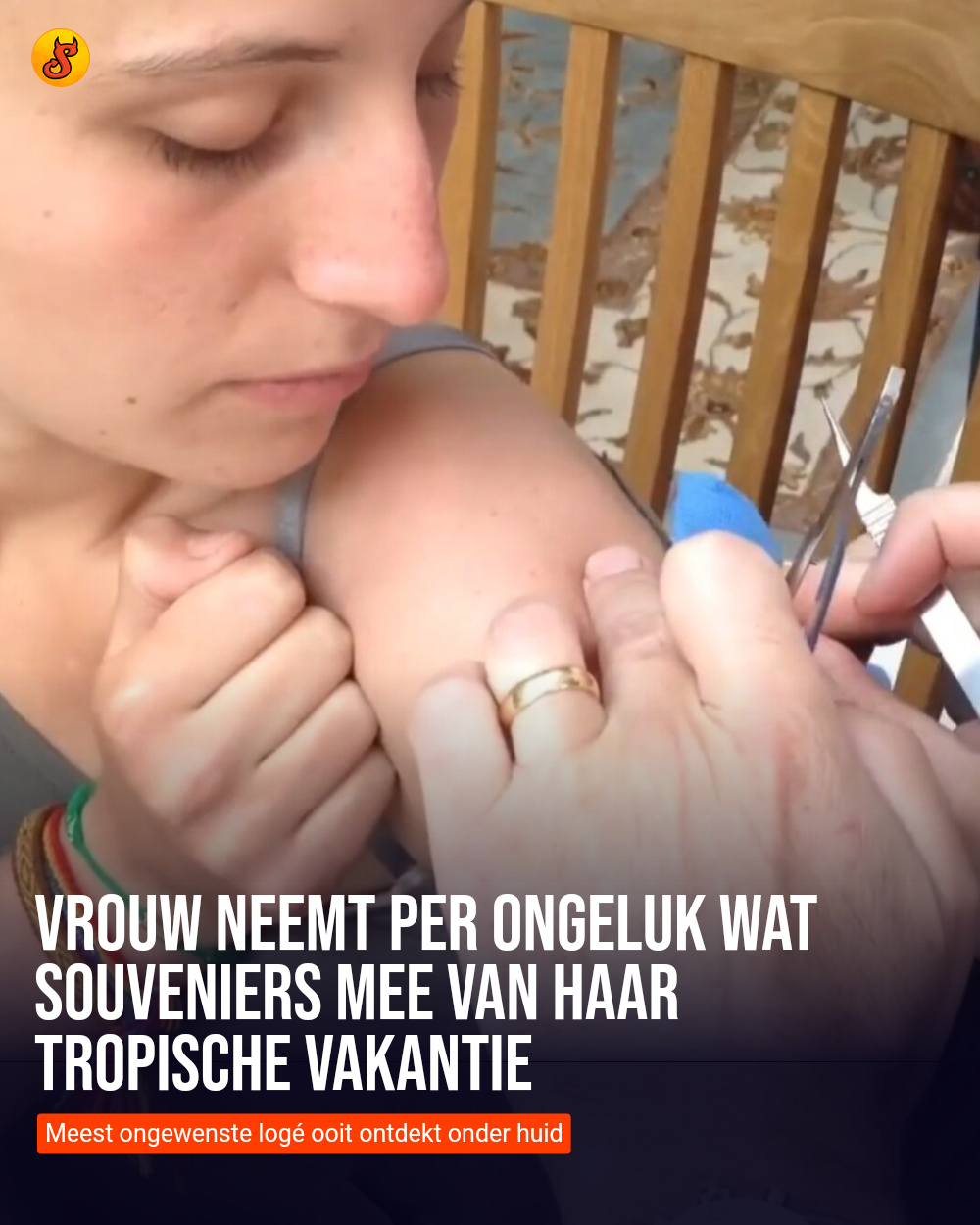 Vrouw neemt per ongeluk wat souveniers mee van haar tropische vakantie
