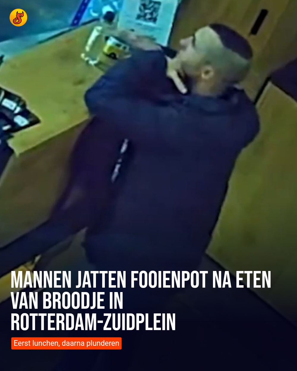 Mannen jatten fooienpot na eten van broodje in Rotterdam-Zuidplein