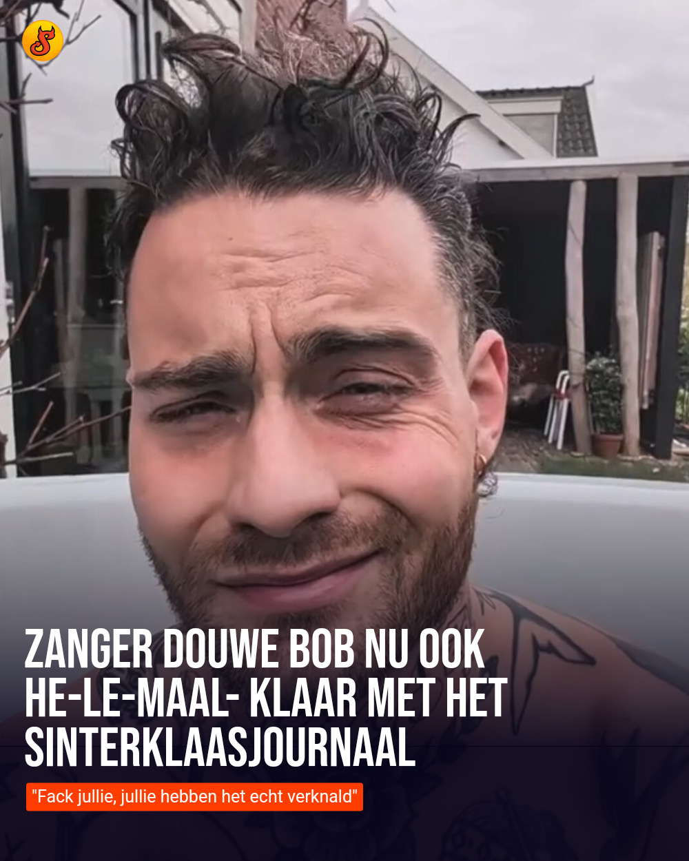 Zanger Douwe Bob nu ook he-le-maal- klaar met het Sinterklaasjournaal