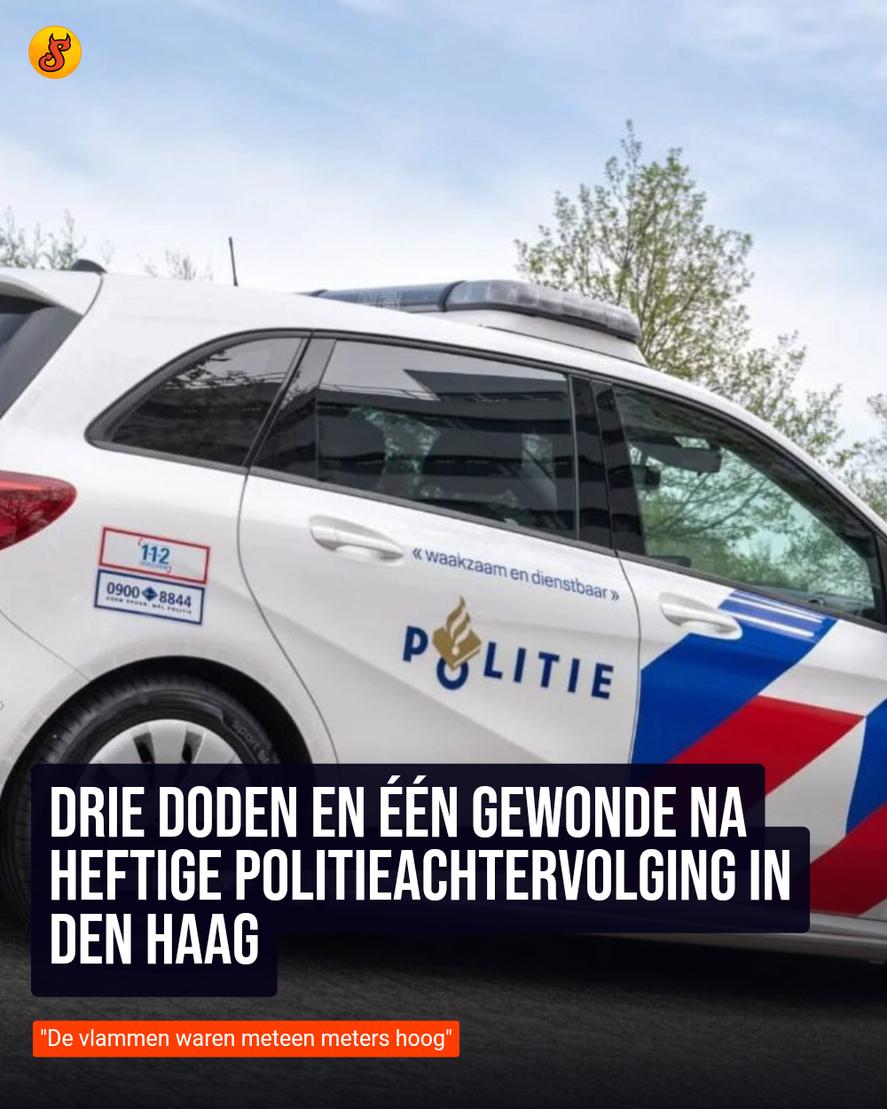 Drie doden en één gewonde na heftige politieachtervolging in Den Haag