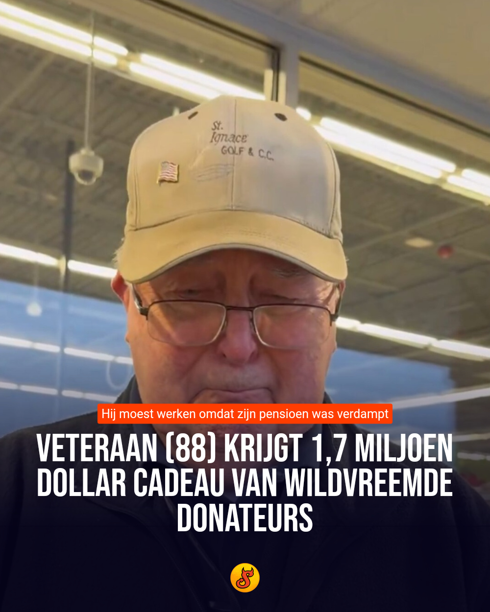 Veteraan (88) krijgt 1,7 miljoen dollar cadeau van wildvreemde donateurs