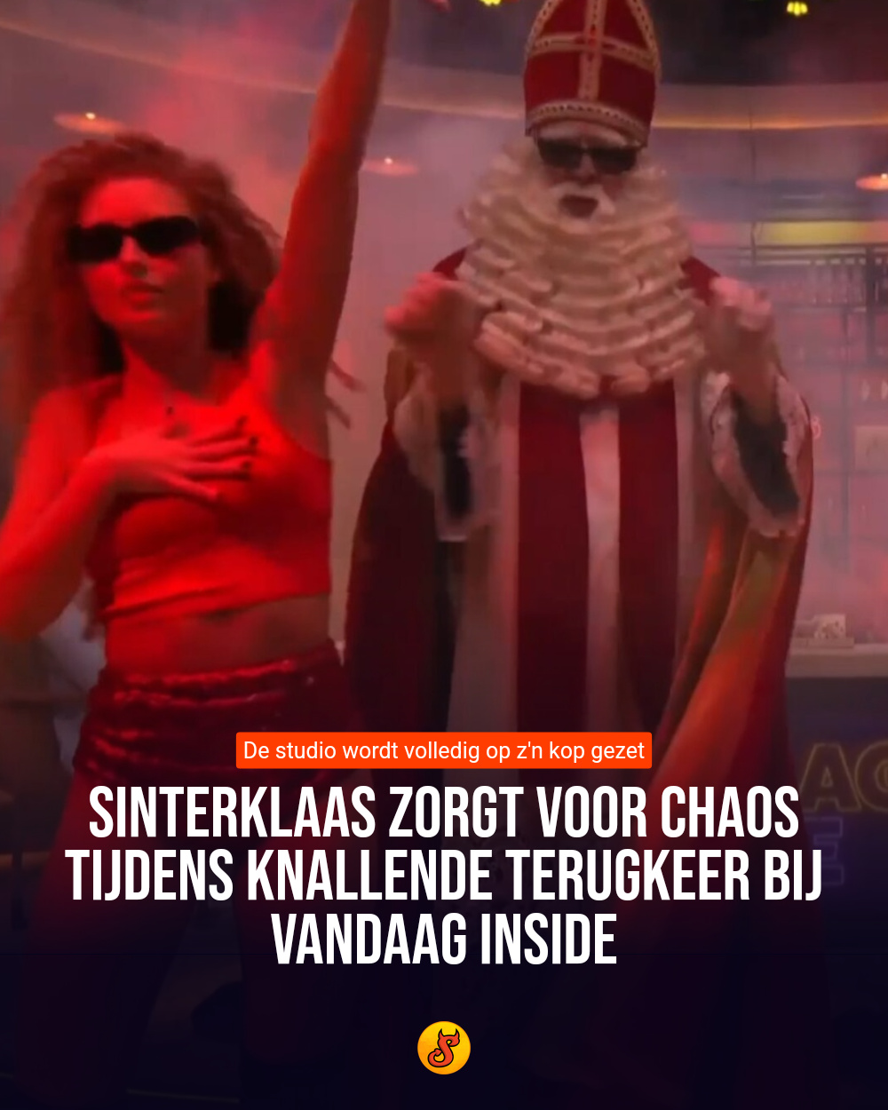 Sinterklaas zorgt voor chaos tijdens KNALLENDE terugkeer bij Vandaag Inside