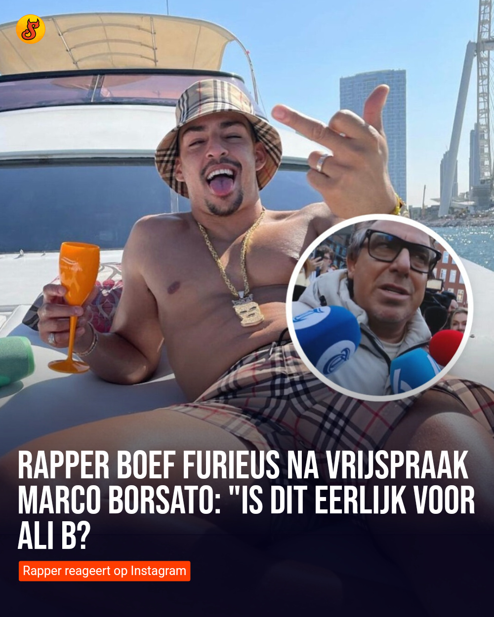 Rapper Boef furieus na vrijspraak Marco Borsato: "Is dit eerlijk voor Ali B?