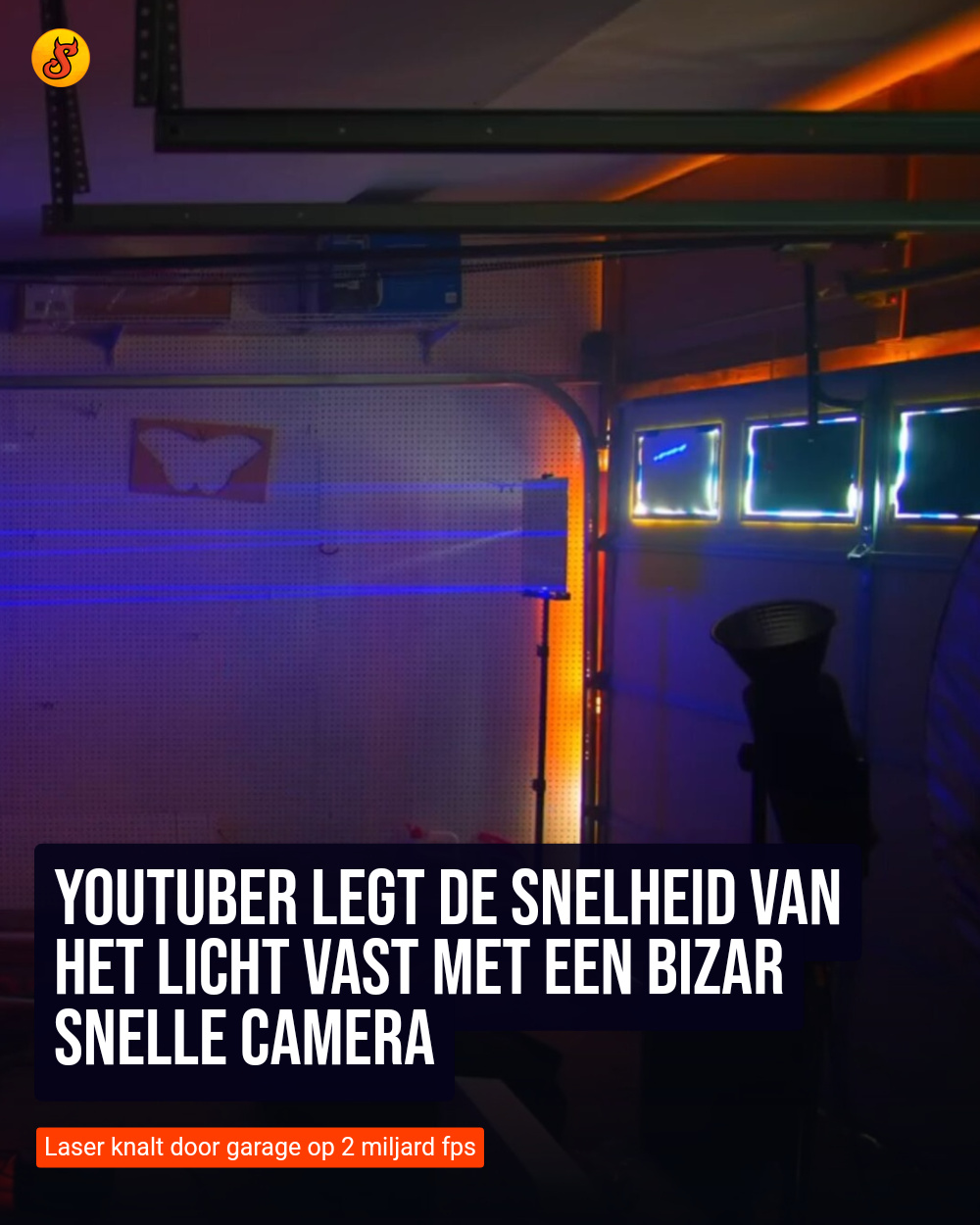 YouTuber legt de snelheid van het licht vast met een bizar snelle camera