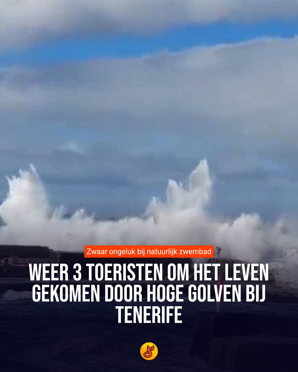 Weer 3 toeristen om het leven gekomen door hoge golven bij Tenerife