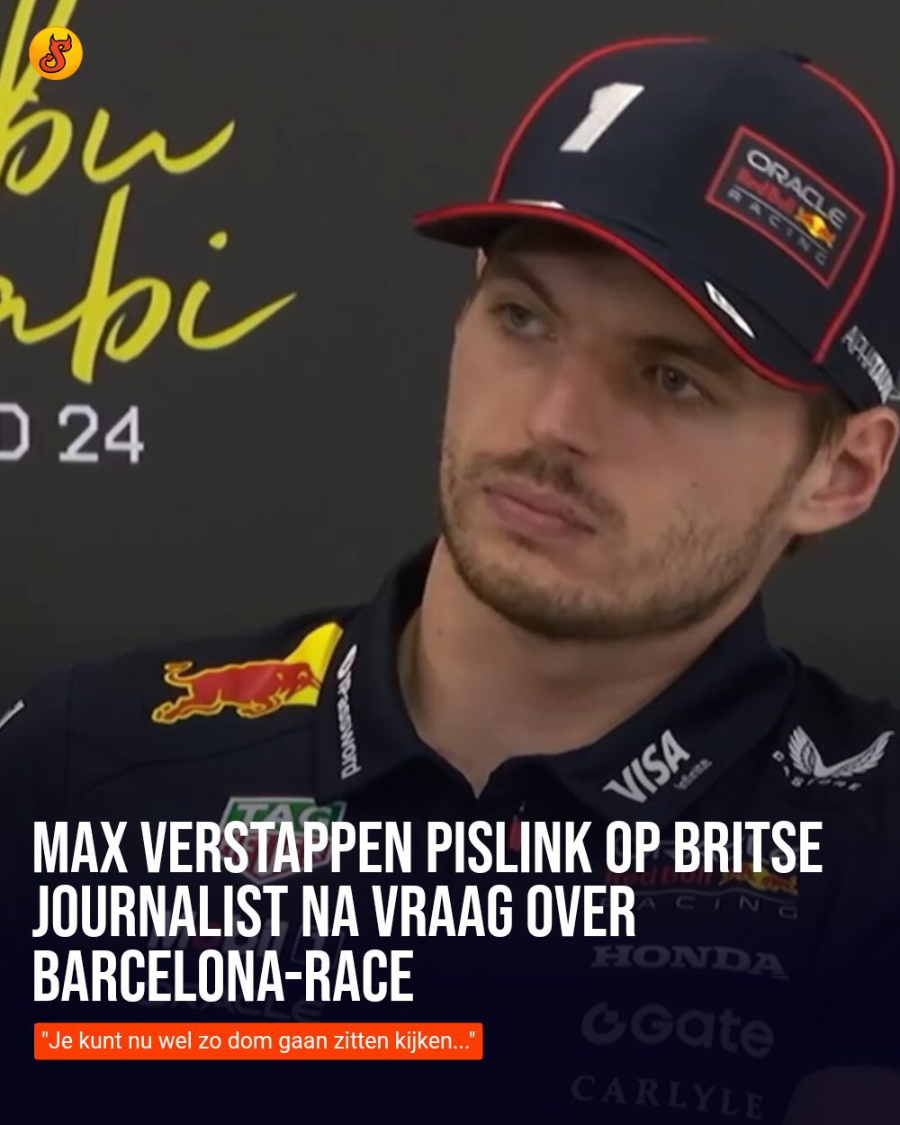 Max Verstappen pislink op Britse journalist na vraag over Barcelona-race