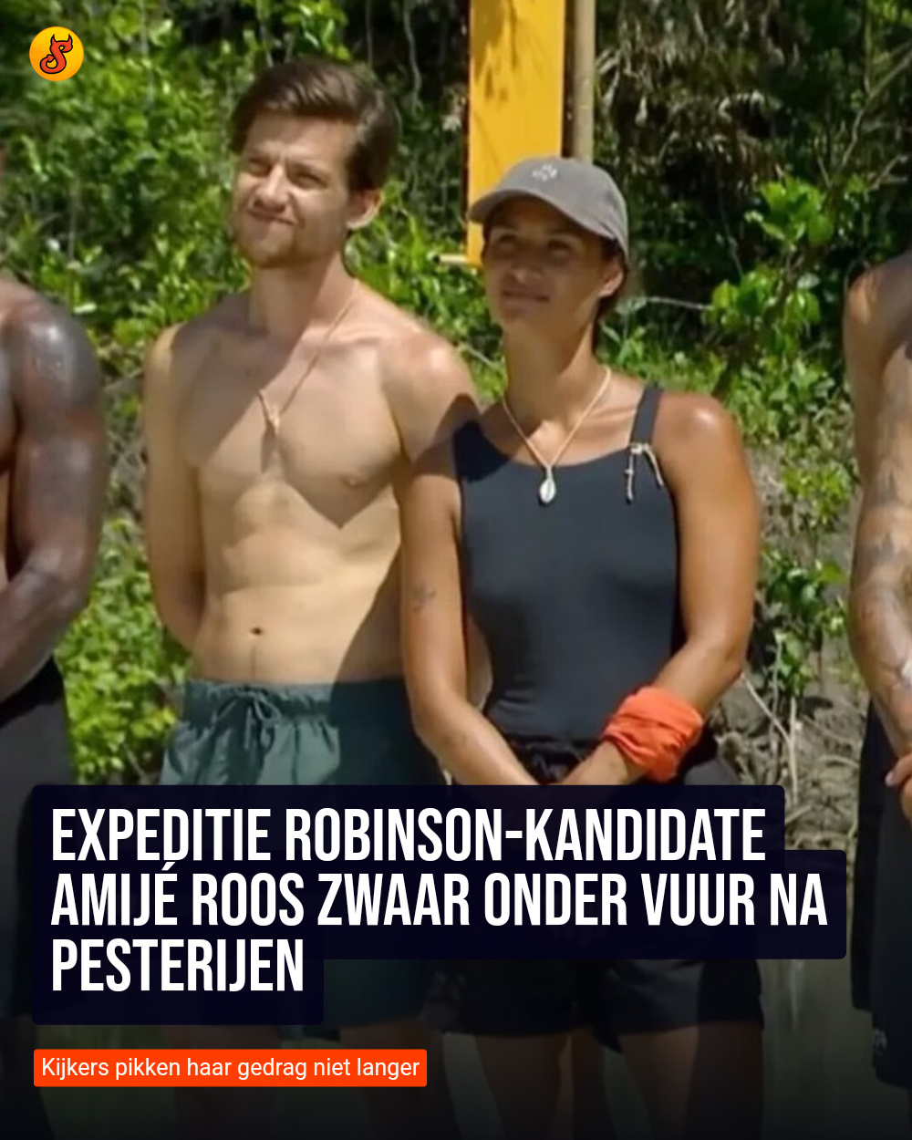 Expeditie Robinson-kandidate Amijé Roos zwaar onder vuur na pesterijen