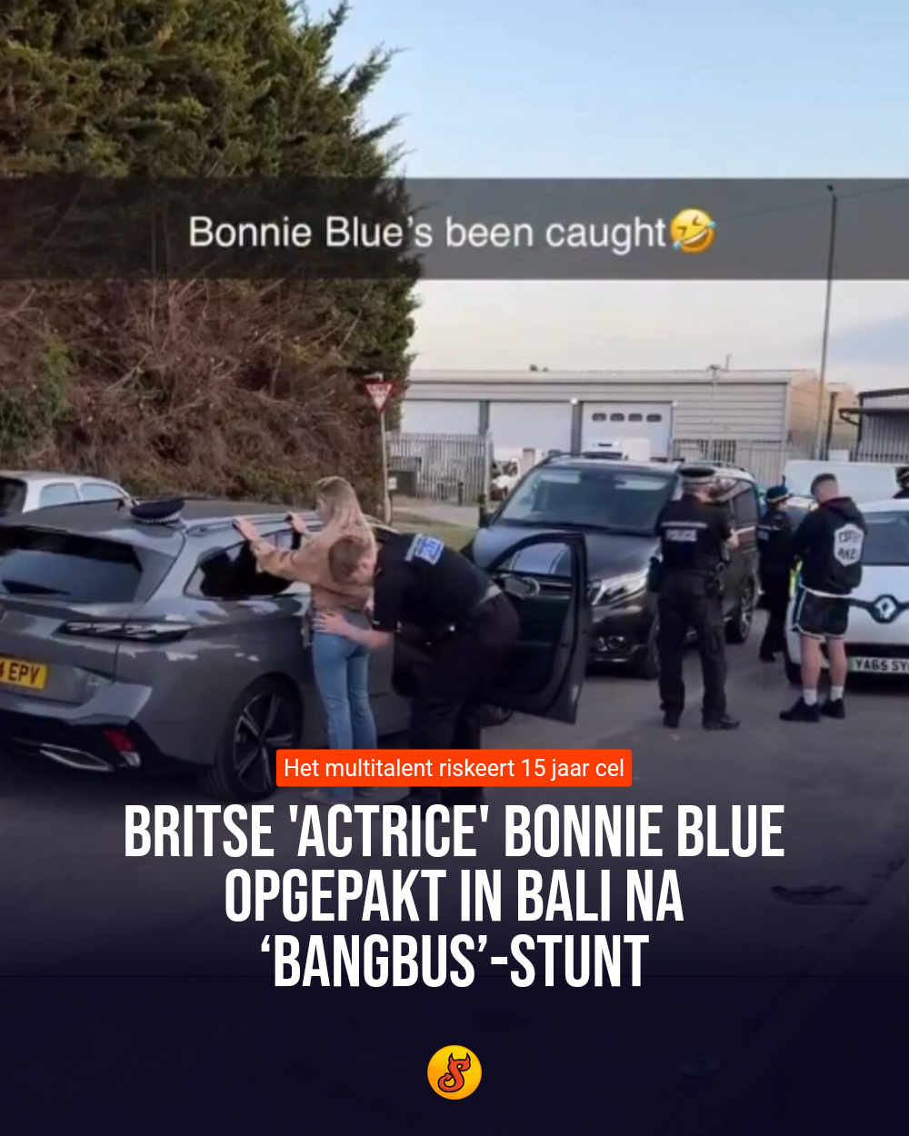 Britse 'actrice' Bonnie Blue opgepakt in Bali na ‘BangBus’-stunt