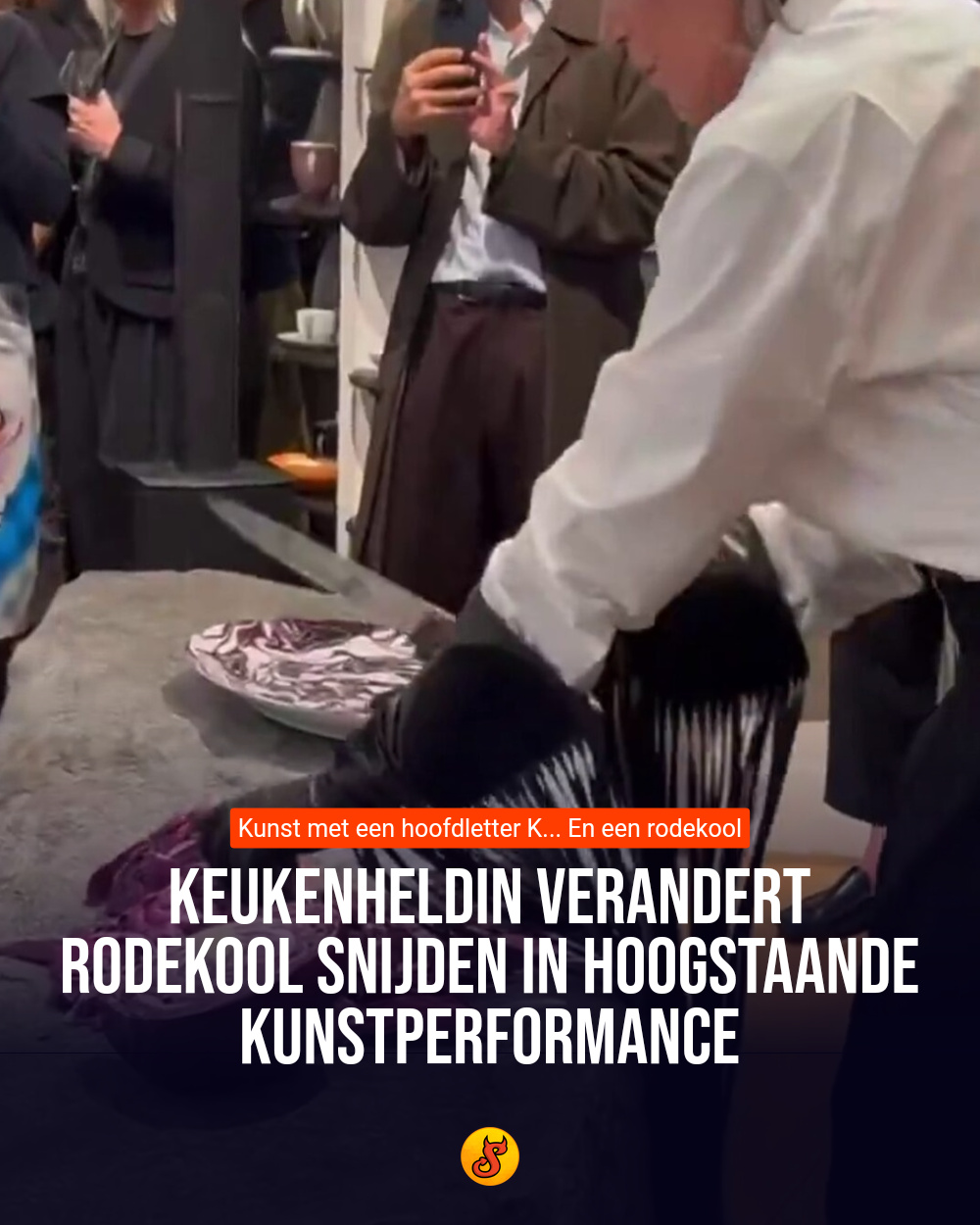 Keukenheldin verandert rodekool snijden in hoogstaande kunstperformance