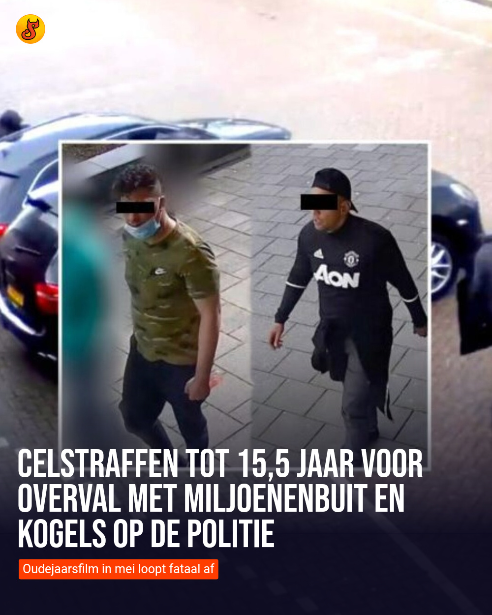 Celstraffen tot 15,5 jaar voor overval met miljoenenbuit en kogels op de politie