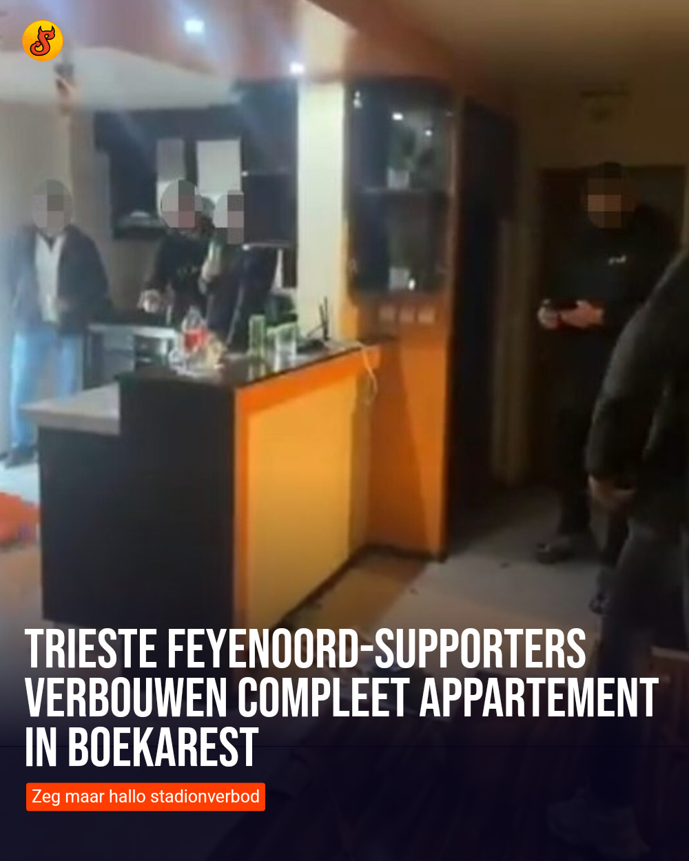 Trieste Feyenoord-supporters verbouwen compleet appartement in Boekarest