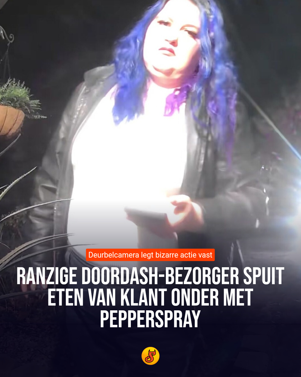 Ranzige DoorDash-bezorger spuit eten van klant onder met pepperspray