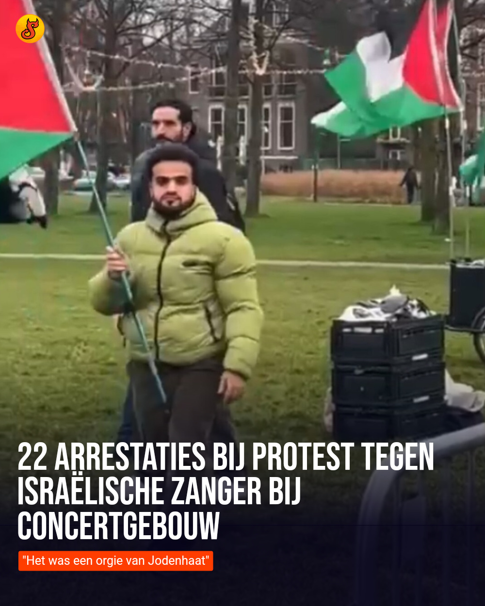 22 arrestaties bij protest tegen Israëlische zanger bij Concertgebouw