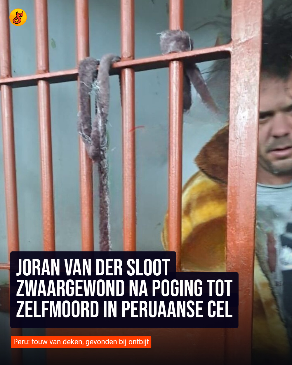 Joran van der Sloot zwaargewond na poging tot zelfmoord in Peruaanse cel