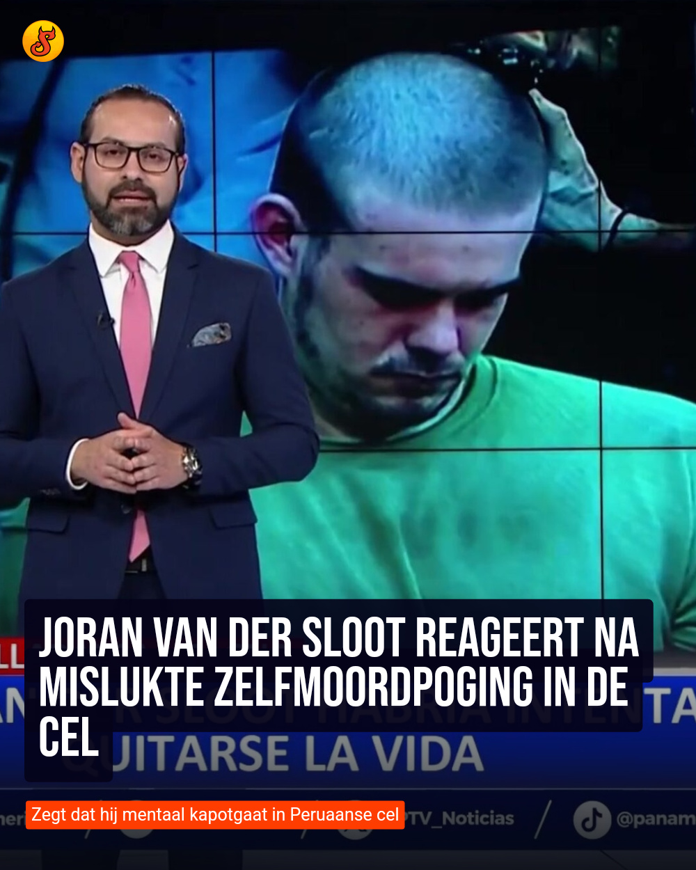 Joran van der Sloot reageert na mislukte zelfmoordpoging in de cel