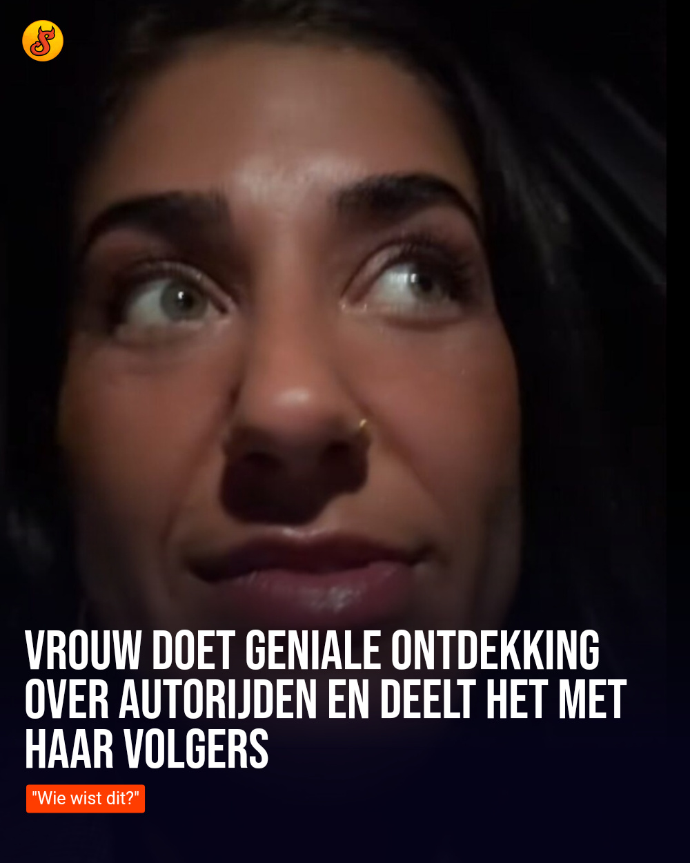 Vrouw doet geniale ontdekking over autorijden en deelt het met haar volgers