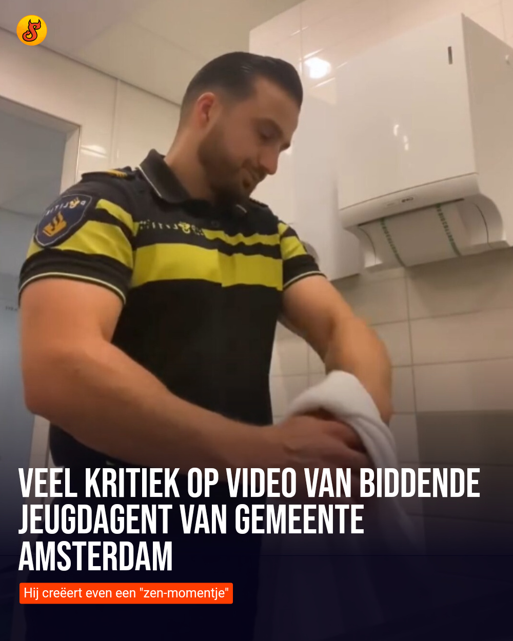 Veel kritiek op video van biddende jeugdagent van Gemeente Amsterdam