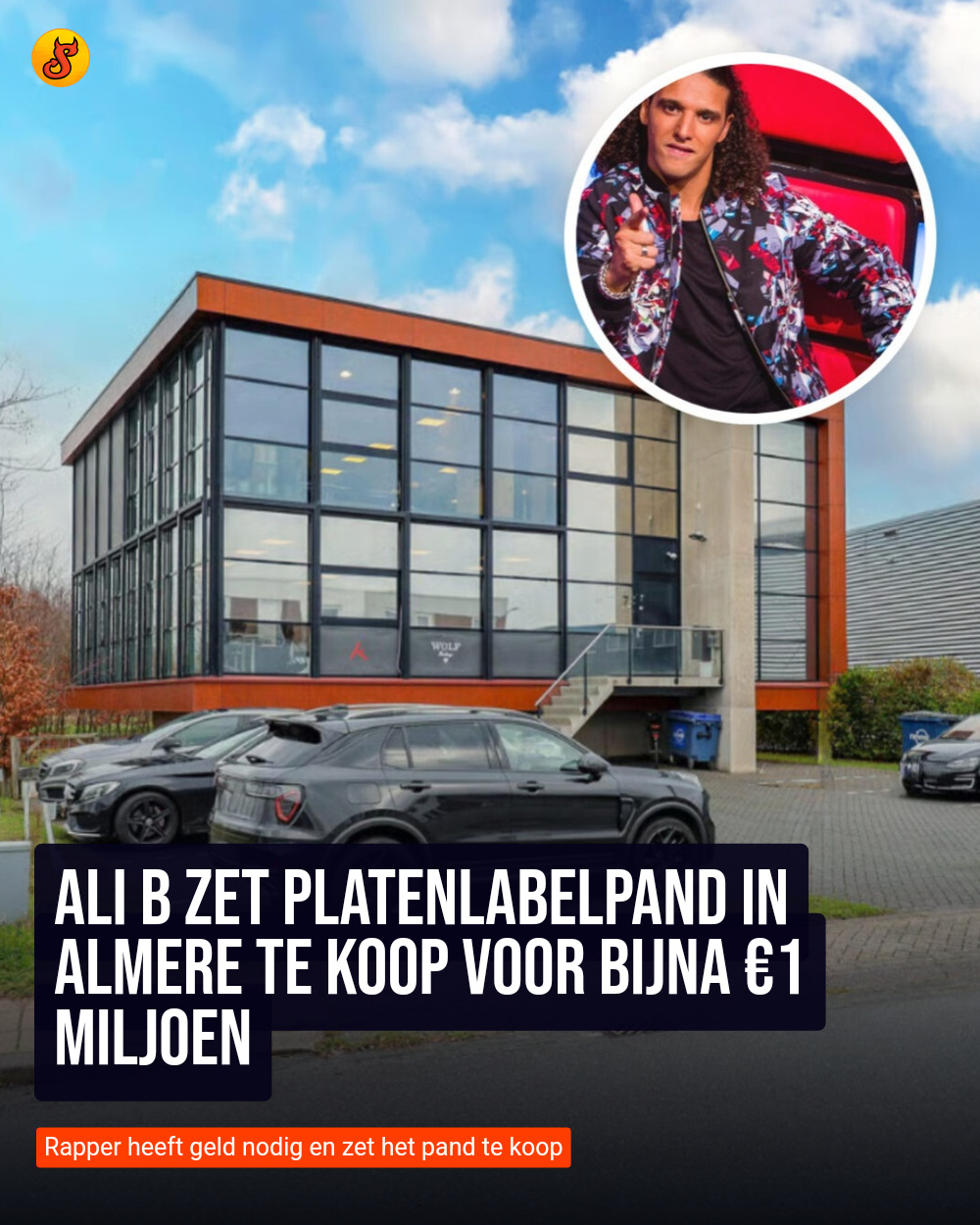 Ali B zet platenlabelpand in Almere te koop voor bijna €1 miljoen