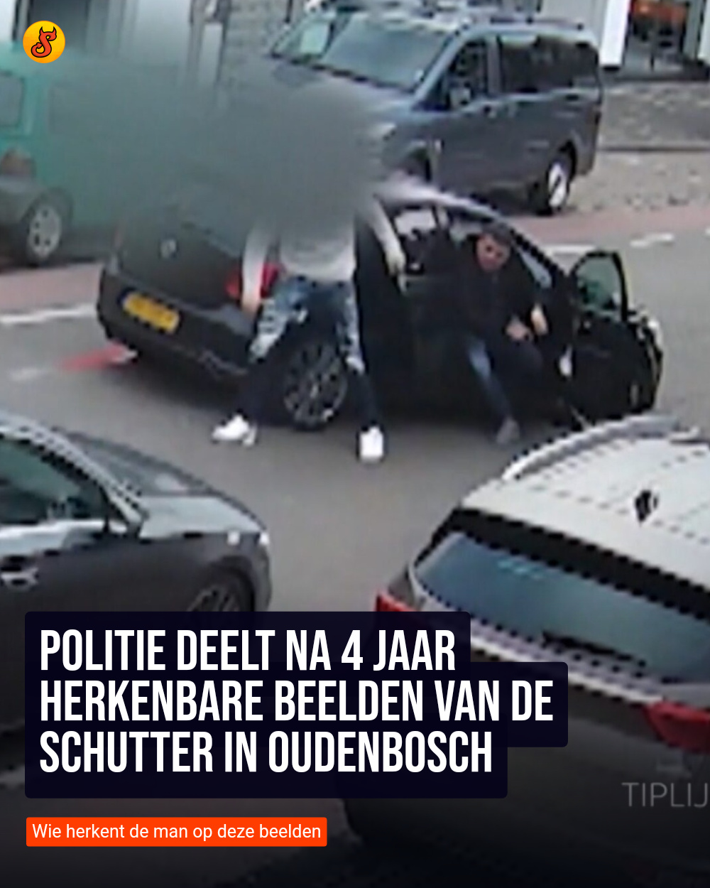 Politie deelt na 4 jaar herkenbare beelden van de schutter in Oudenbosch