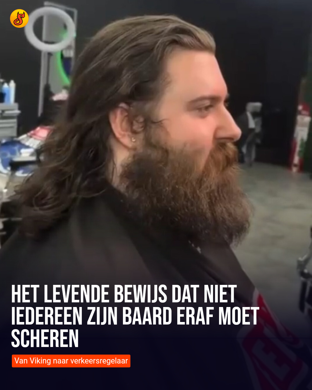 Het levende bewijs dat niet iedereen zijn baard eraf moet scheren