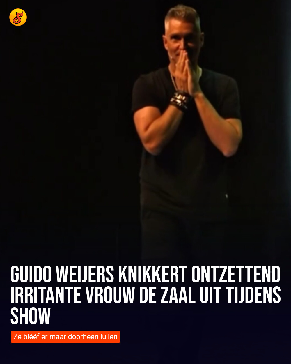 Guido Weijers knikkert ontzettend irritante vrouw de zaal uit tijdens show