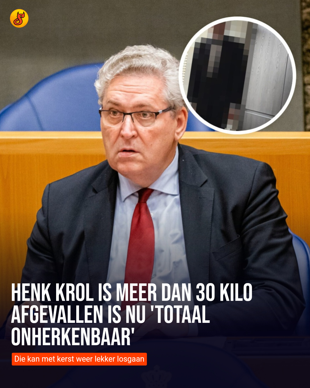 Henk Krol is meer dan 30 kilo afgevallen is nu 'totaal onherkenbaar'