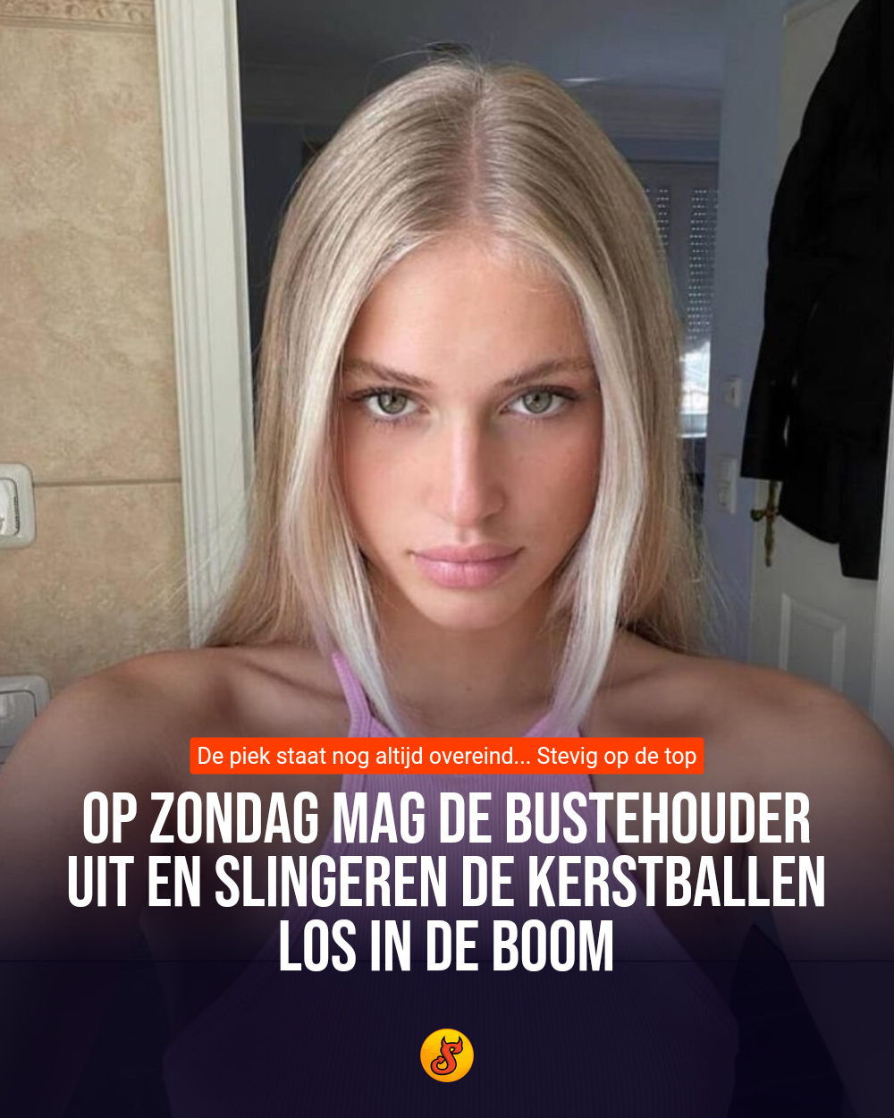 Op zondag mag de bustehouder uit en slingeren de kerstballen los in de boom