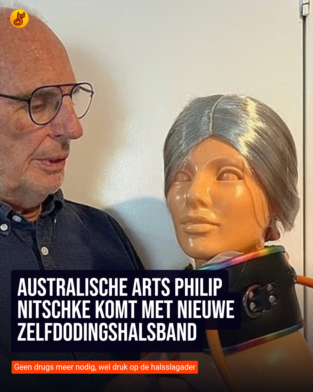 Australische arts Philip Nitschke komt met nieuwe zelfdodingshalsband