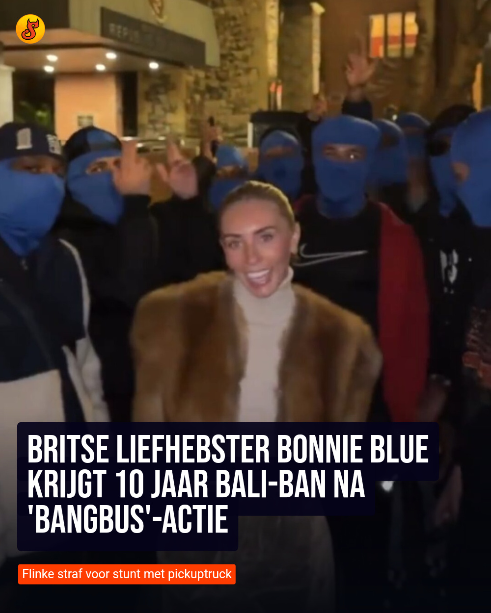 Britse liefhebster Bonnie Blue krijgt 10 jaar Bali-ban na 'BangBus'-actie