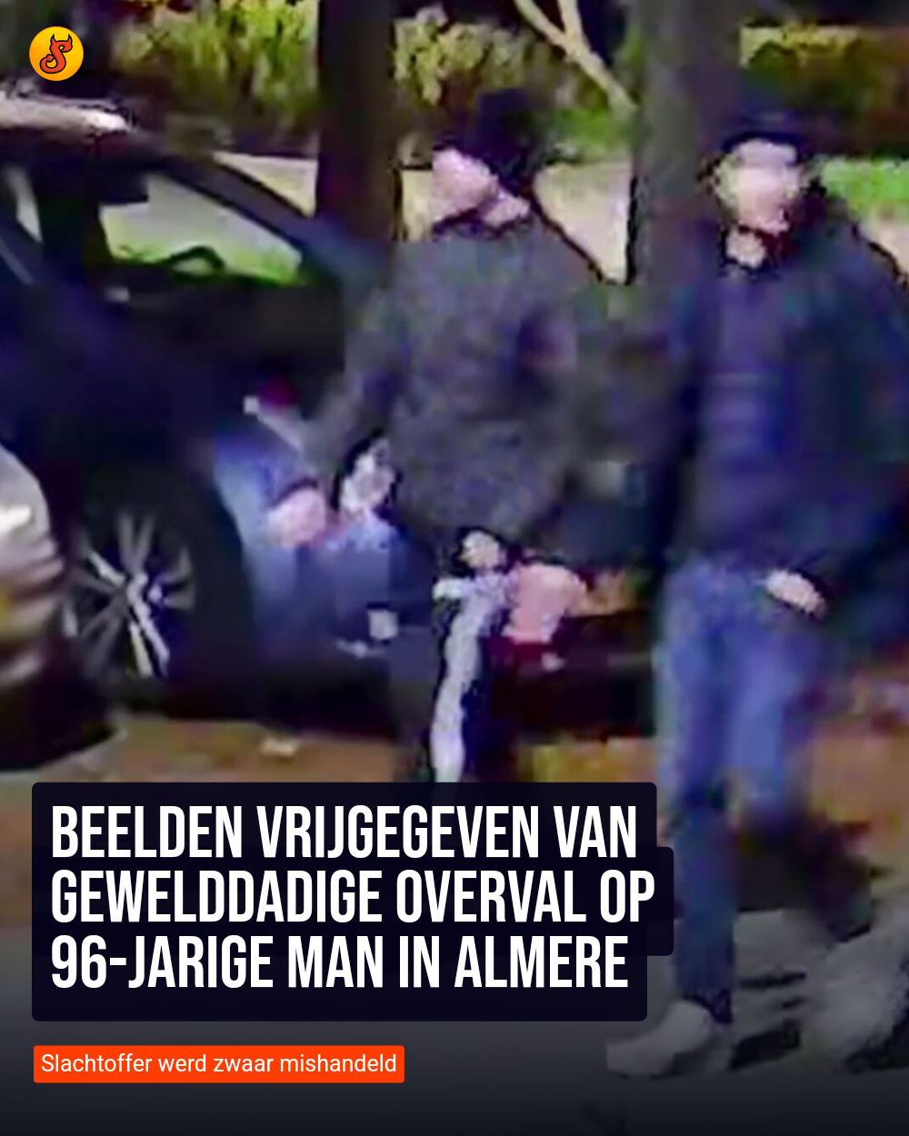 Beelden vrijgegeven van gewelddadige overval op 96-jarige man in Almere