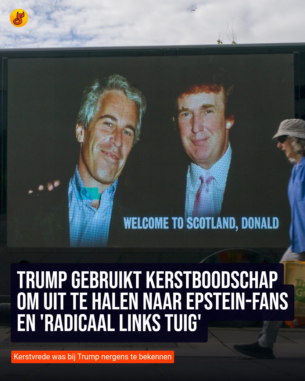 Trump gebruikt kerstboodschap om uit te halen naar Epstein-fans en 'radicaal links tuig'