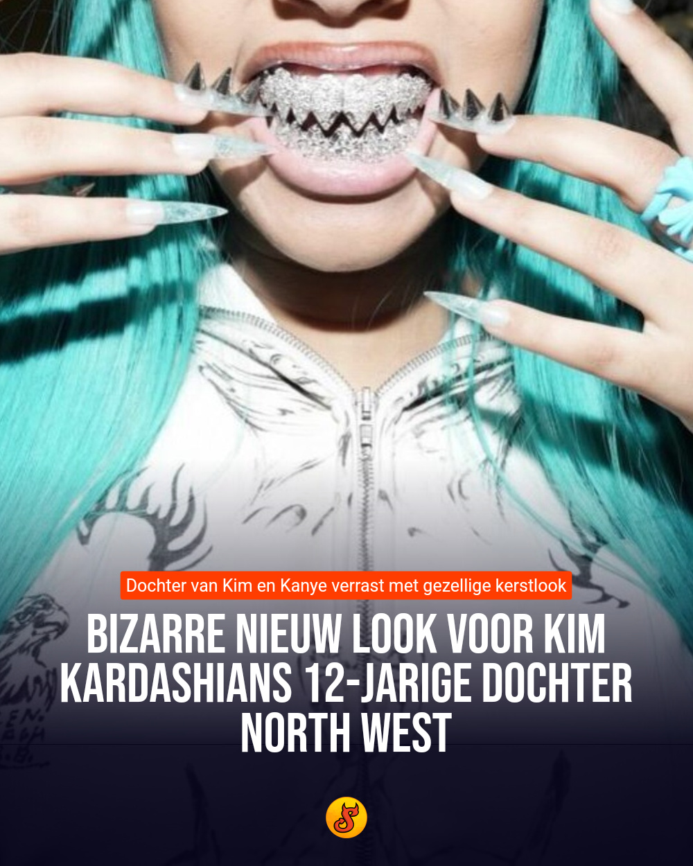 Bizarre nieuw look voor Kim Kardashians 12-jarige dochter North West