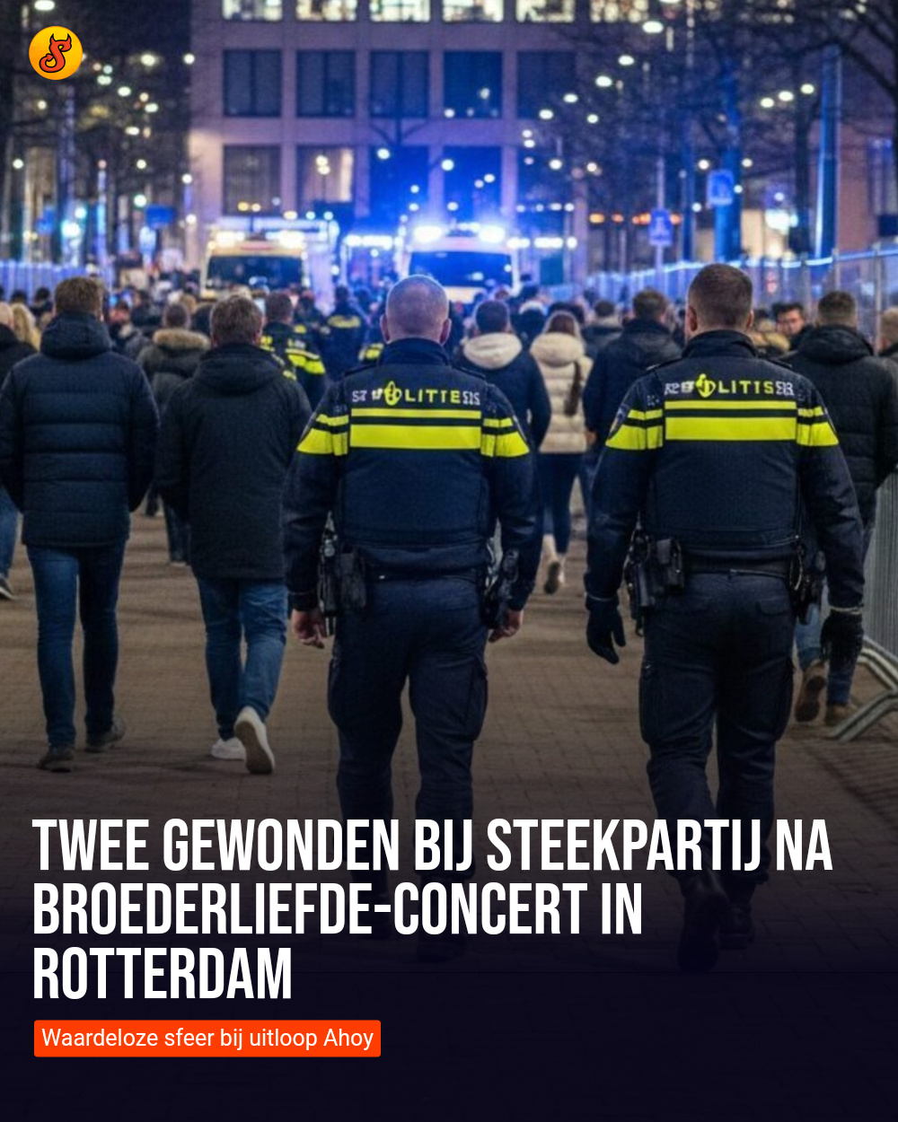 Twee gewonden bij steekpartij na Broederliefde-concert in Rotterdam